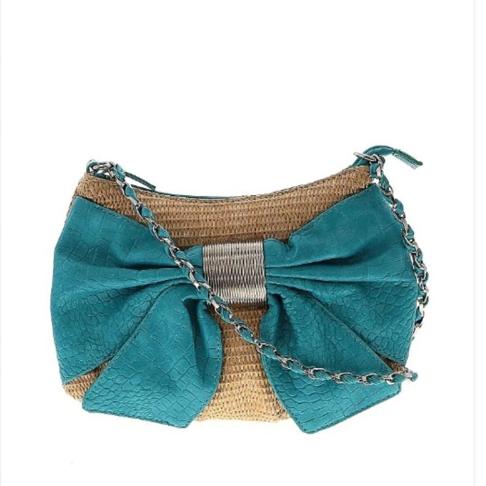 BUENO Straw and Leather Crossbody Bag - Thumbnail 2