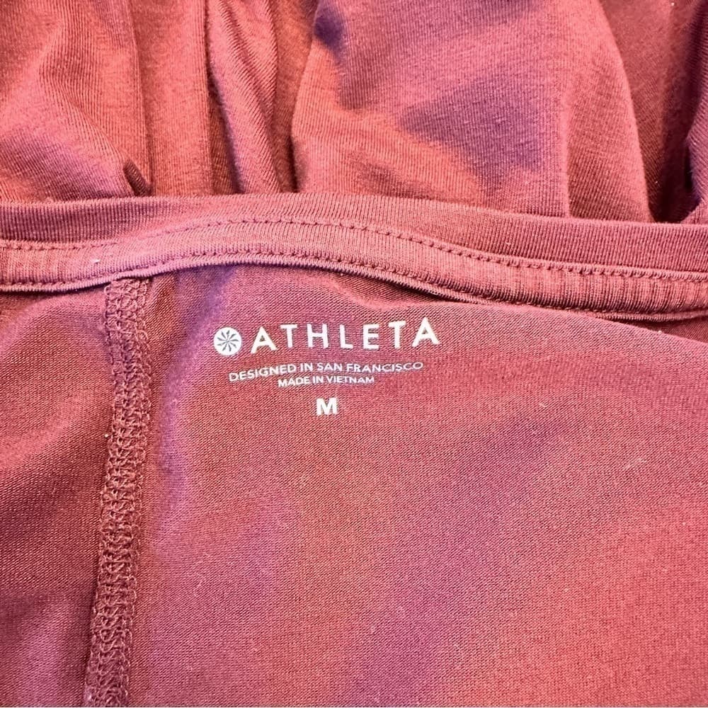 Athleta Maroon Long Sleeve Oversize Top Size M - Thumbnail 4