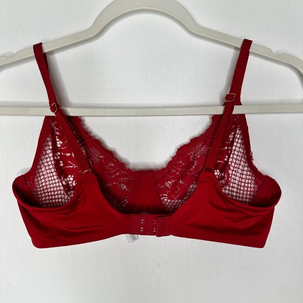 Le Mystere Women's Lace Allure Unlined Bra Size 34D - Thumbnail 4