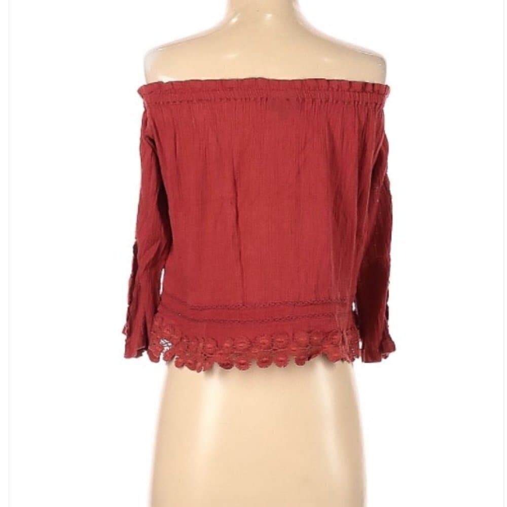 TOPSHOP Long Sleeve Blouse Size 2 - Thumbnail 2