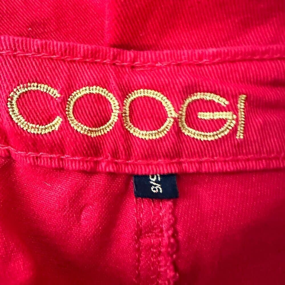 Coogi Red Capri Jeans Jeweled Backside Size 5/6 - Thumbnail 5