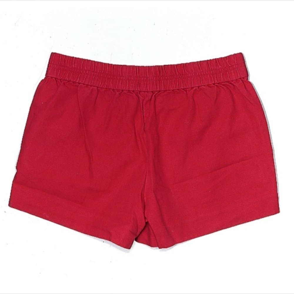 J.CREW Factory Store 100% Cotton Red Shorts Size 0 - Thumbnail 2