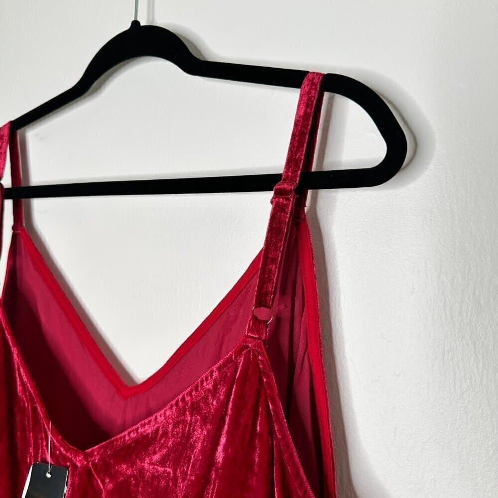 Torrid Sophie Velvet Swing Cami Red Plus #H44018 Size 3 (3X 22/24) - Thumbnail 6