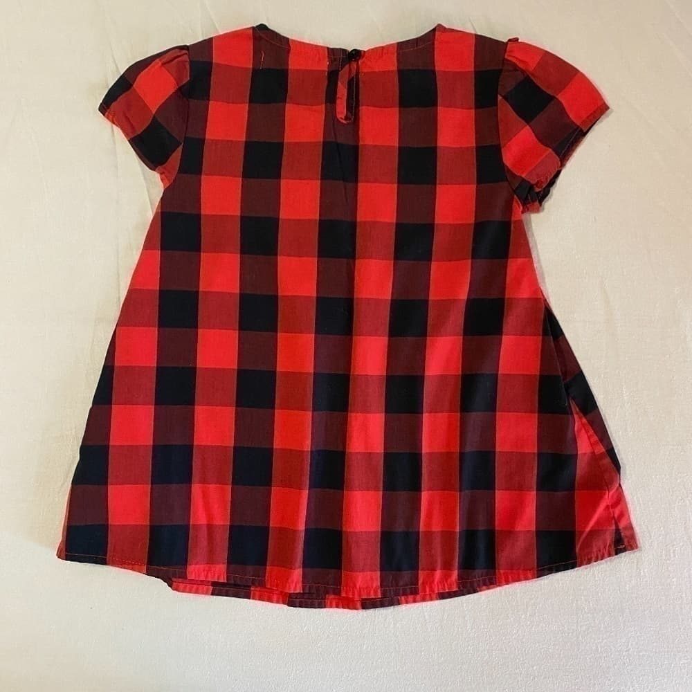 Dkny Girls Buffalo Check Plaid Dress Size 5 - Thumbnail 4