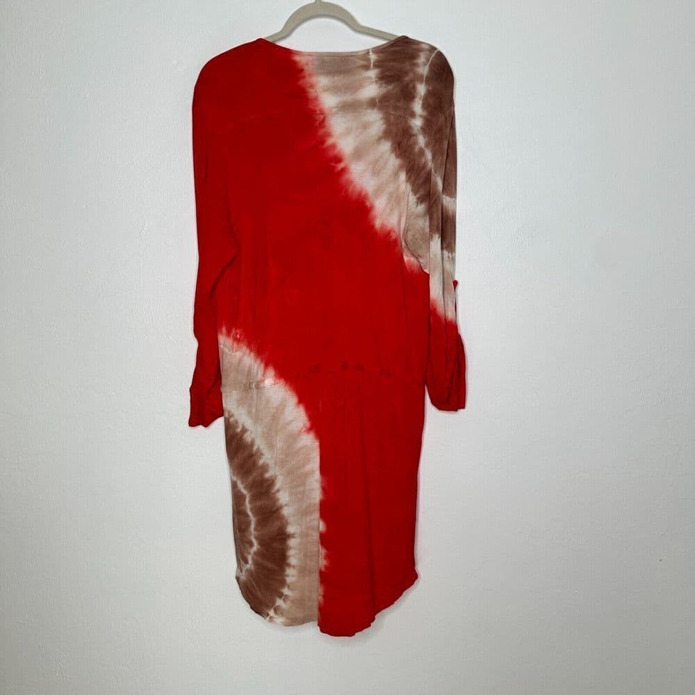 Young Fabulous & Broke Tie-Dye Long Sleeve Boho Beachy Festival Dress Size Small - Thumbnail 5