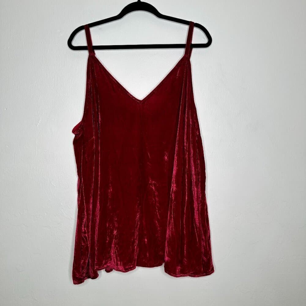 Torrid Sophie Velvet Swing Cami Red Plus #H44018 Size 3 (3X 22/24) - Thumbnail 3