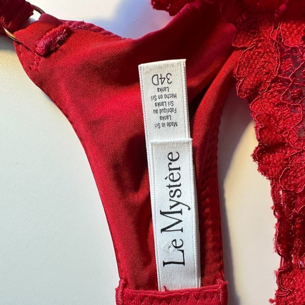 Le Mystere Women's Lace Allure Unlined Bra Size 34D - Thumbnail 5