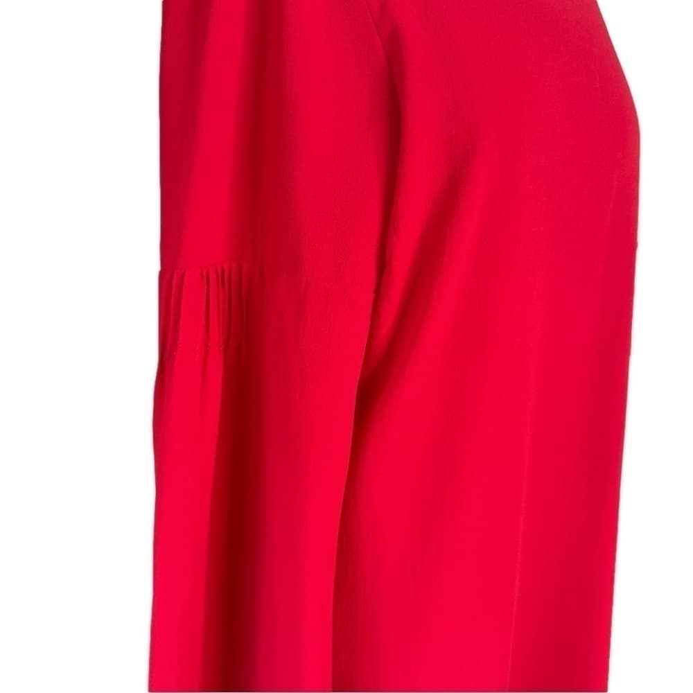 SKIES Are Blue Red Shift Long Sleeve Solid Dress Size L - Thumbnail 3