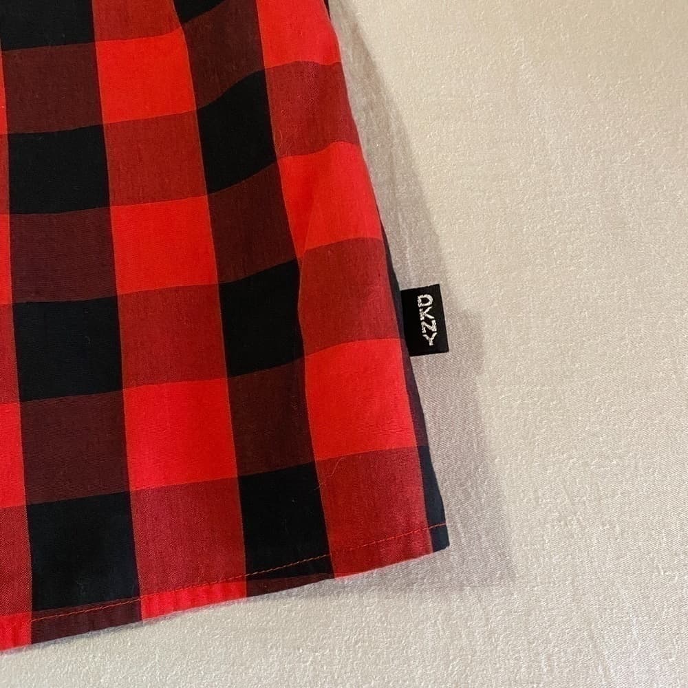 Dkny Girls Buffalo Check Plaid Dress Size 5 - Thumbnail 3