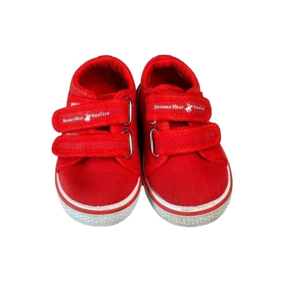 BEVERLY Hills Polo Club Red & White Little Boys Velcro Sneakers Size 5 - Thumbnail 2