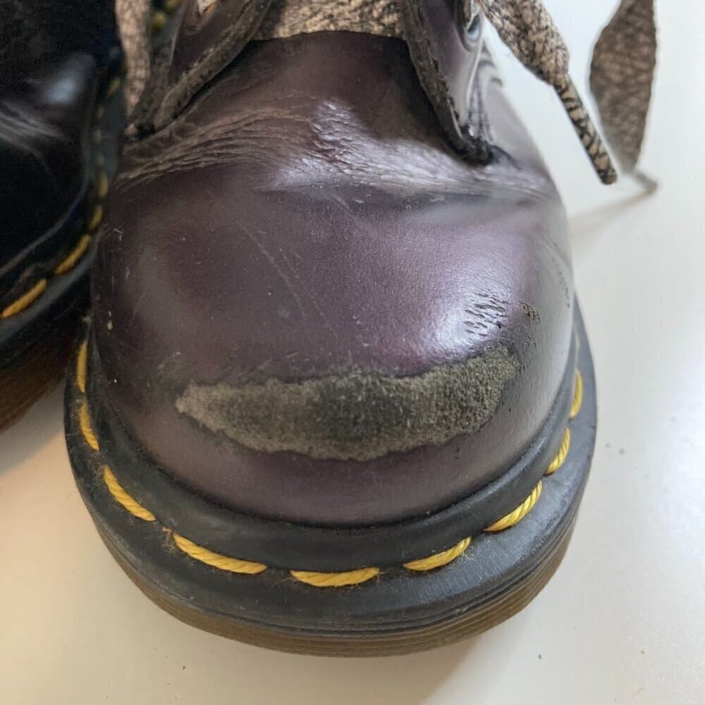 Dr Martin Purple Kids Lace Up Leather Boots Size 13 - Thumbnail 3