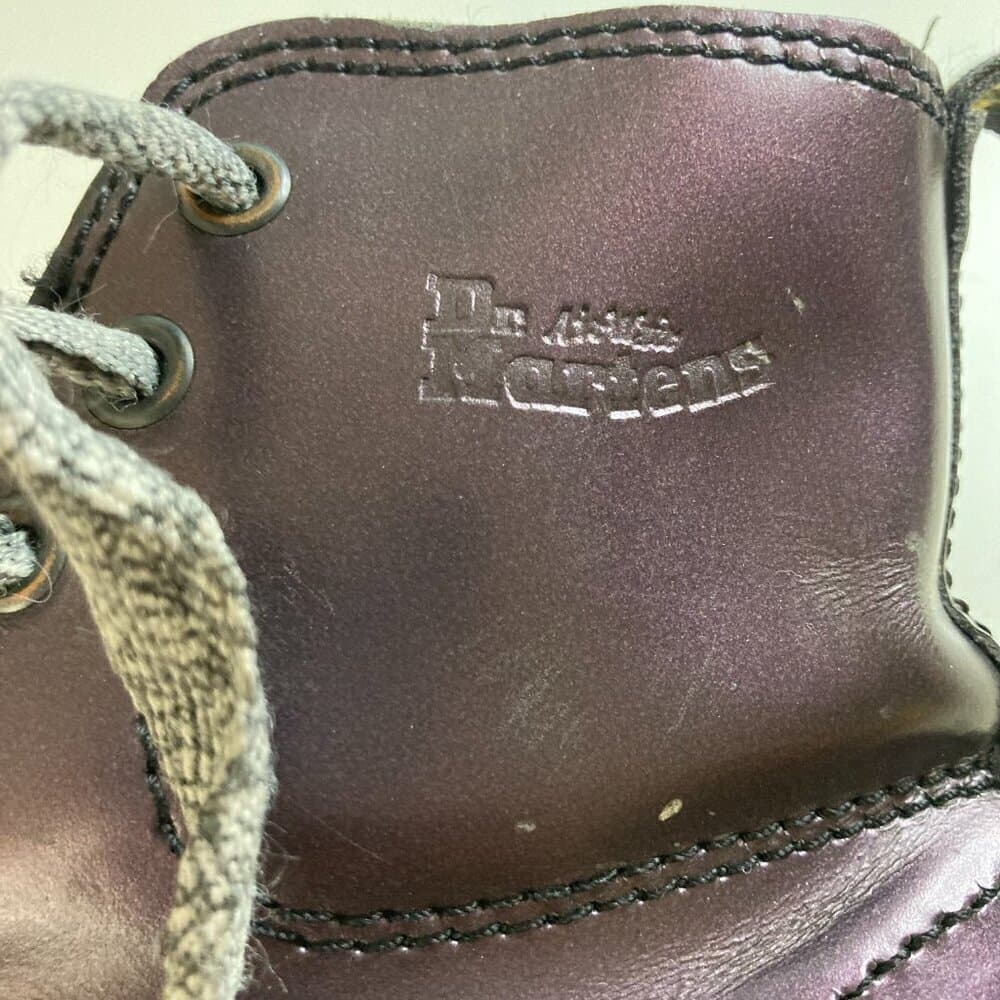 Dr Martin Purple Kids Lace Up Leather Boots Size 13 - Thumbnail 11