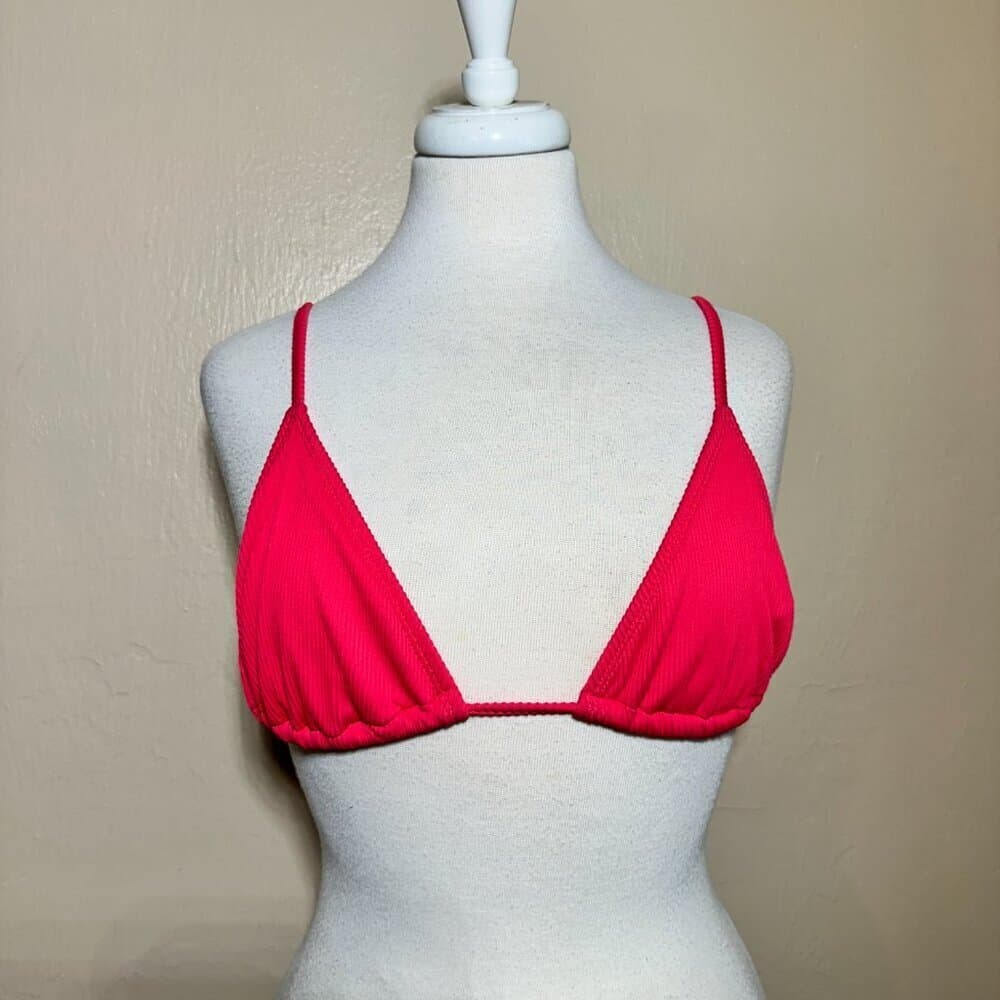 Old Navy Cosmic Rouge Ribbed String Bikini Top NWOT - Thumbnail 3