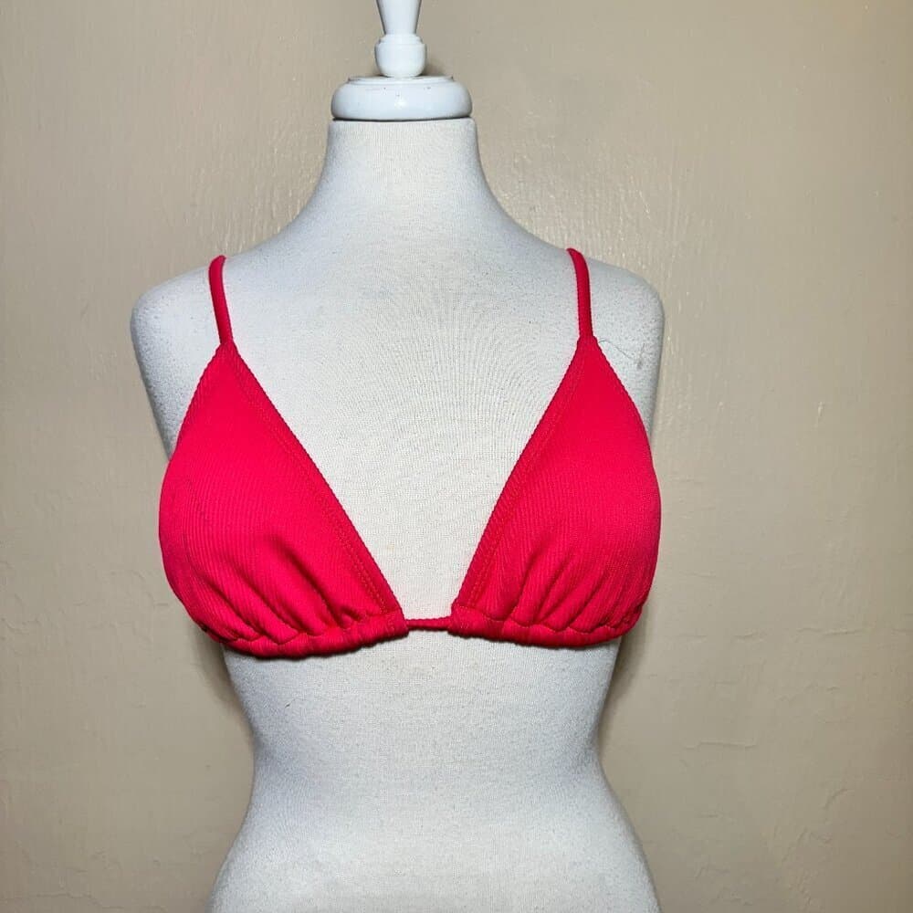 Old Navy Cosmic Rouge Ribbed String Bikini Top NWOT - Thumbnail 2