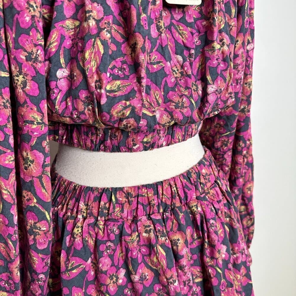 Free People Jael Printed Mini Dress size L NEW - Thumbnail 7
