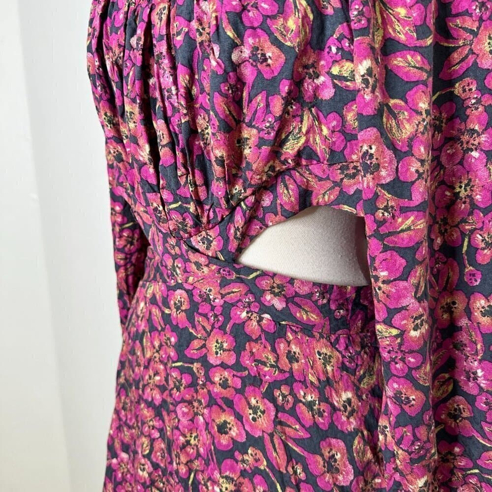 Free People Jael Printed Mini Dress size L NEW - Thumbnail 4