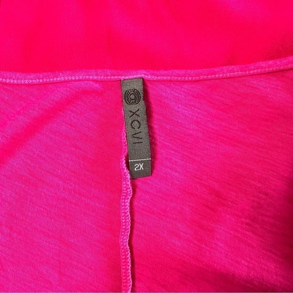 XCVI Mixed Media Pink Sleeveless Tank Top Size 2X Beach Summer Vacation - Thumbnail 4
