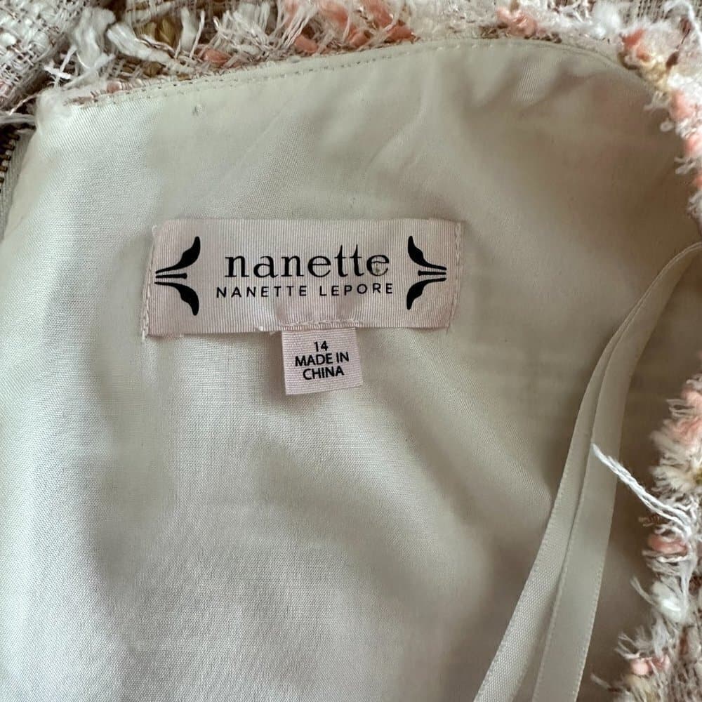 Nanette Lepore Tweed Flounce Dress Size 14 - Thumbnail 8