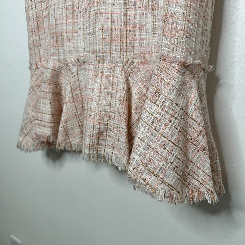 Nanette Lepore Tweed Flounce Dress Size 14 - Thumbnail 5
