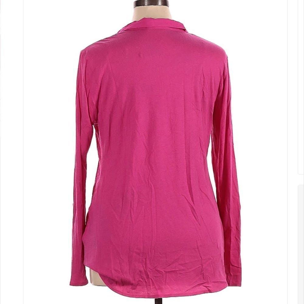 Two by Vince Camuto Pink Long Sleeve Top Size XL - Thumbnail 2
