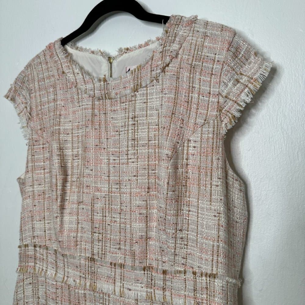 Nanette Lepore Tweed Flounce Dress Size 14 - Thumbnail 4