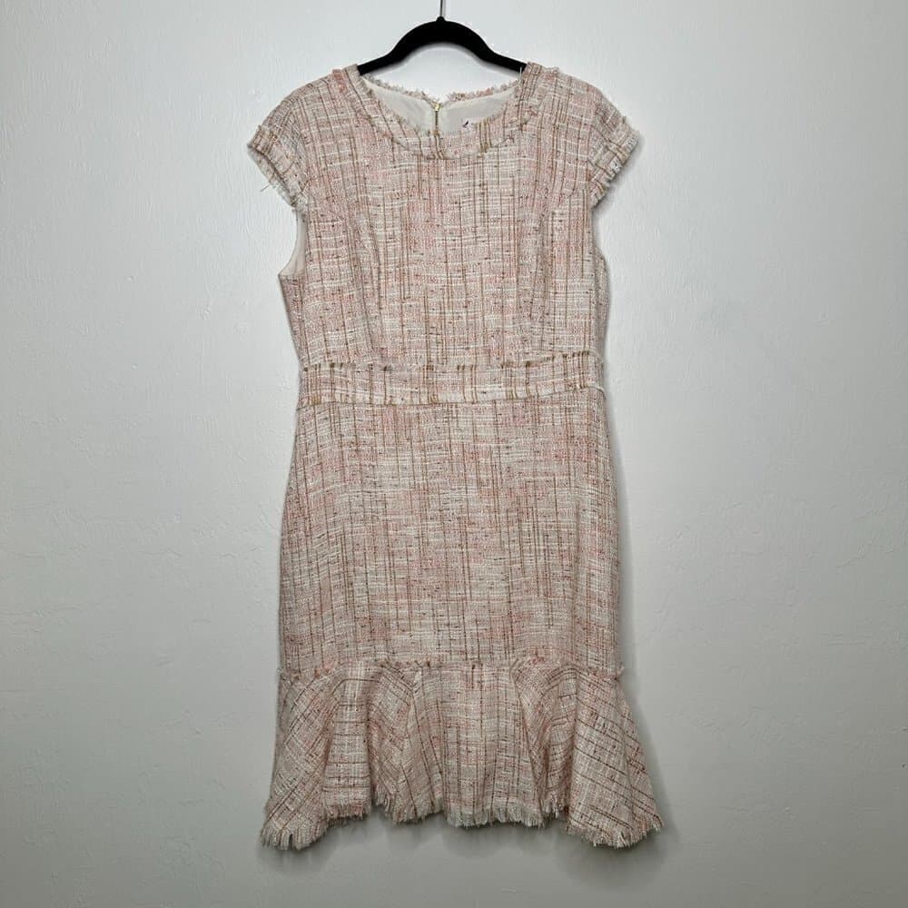 Nanette Lepore Tweed Flounce Dress Size 14 - Thumbnail 3