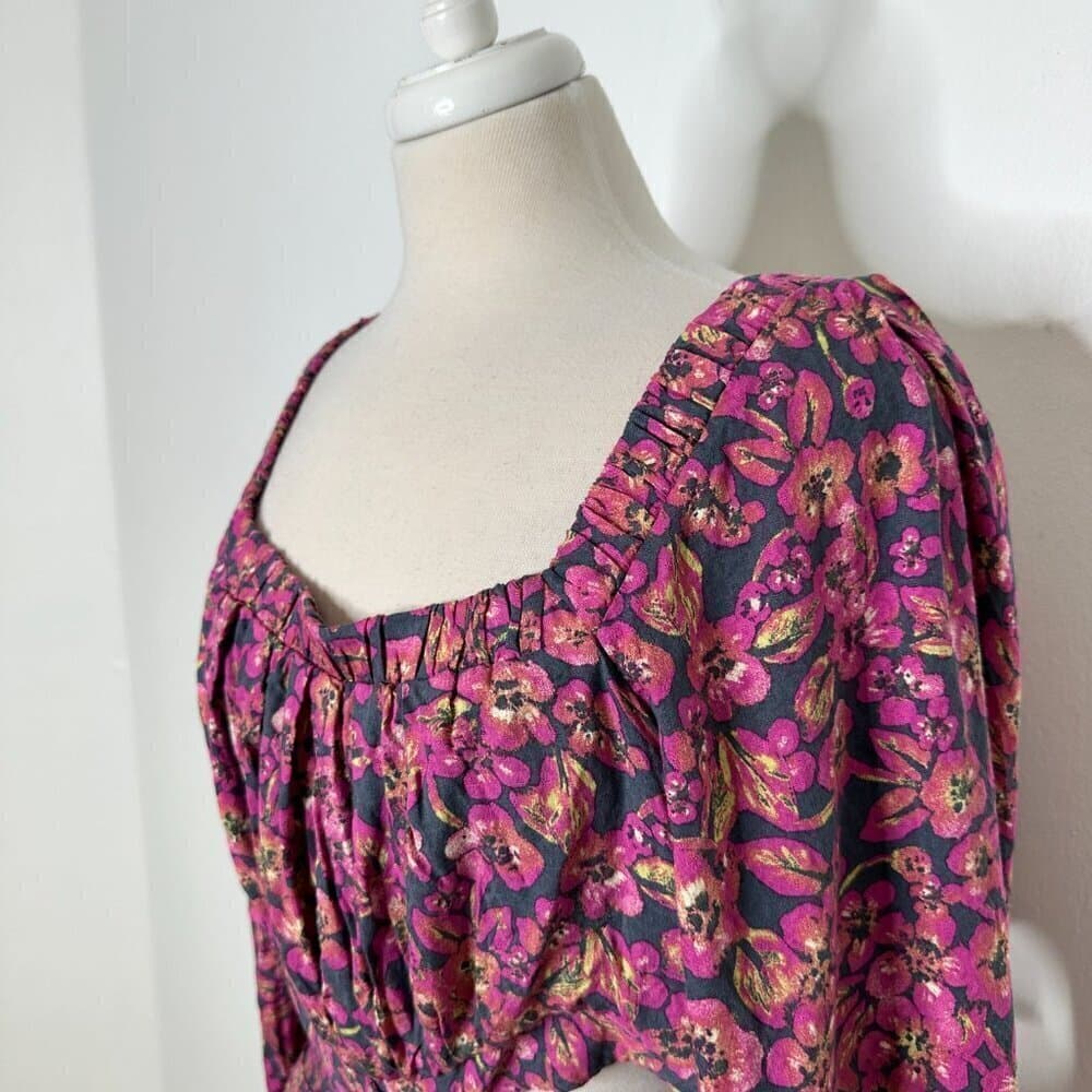 Free People Jael Printed Mini Dress size L NEW - Thumbnail 5