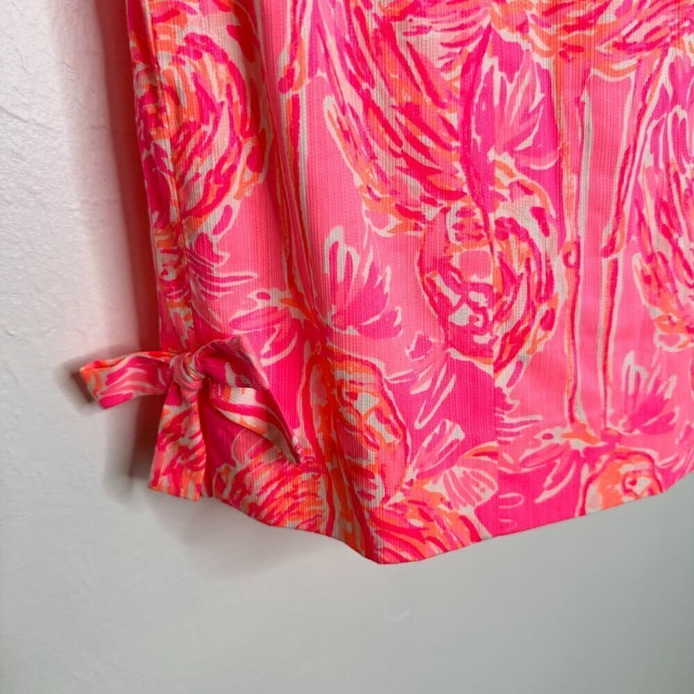 Lilly Pulitzer Tiki Pink Tappin it Back Mila Shift Dress Flamingos size 00 NEW - Thumbnail 3