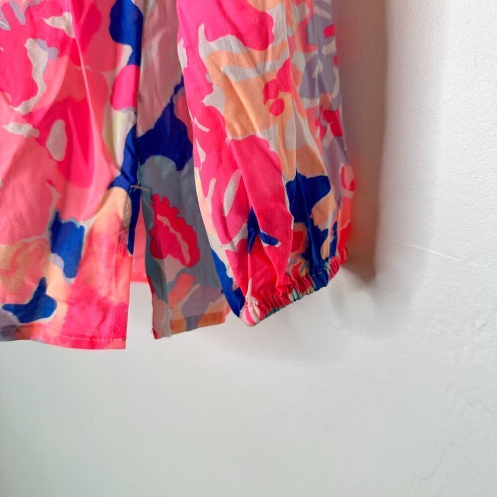 Lilly Pulitzer Colorful Willa Blouse Playa Hermosa Top Size XS NEW - Thumbnail 3