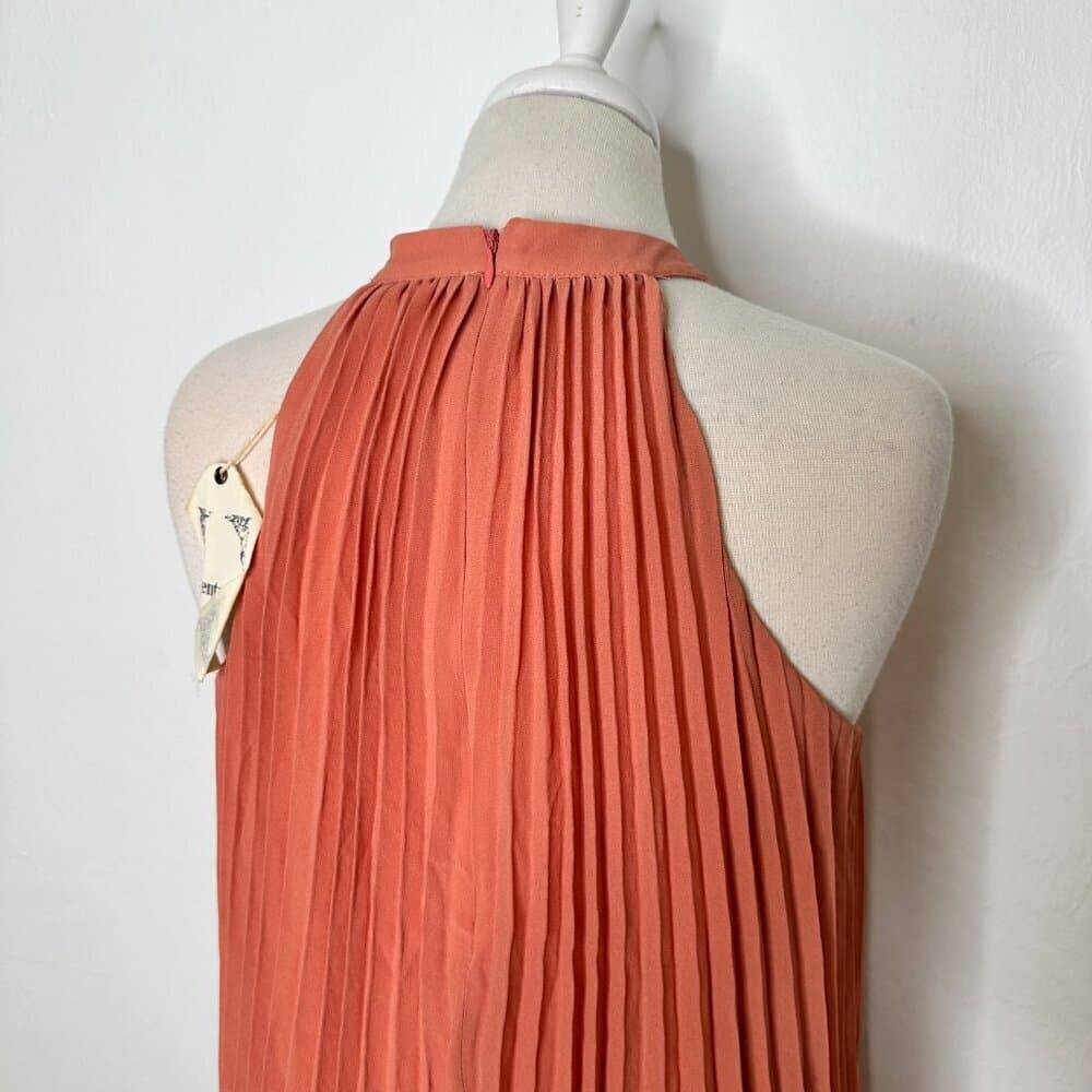 Entro Pink Sleeveless Pleated Mini Dress Size S NEW - Thumbnail 4