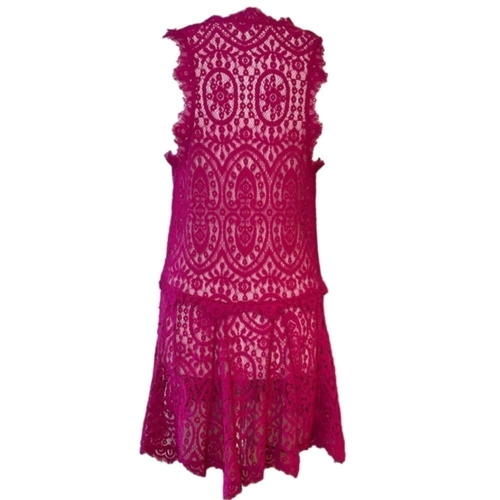 FREE People Size XS Cover up Dress Lace Sleeveless Boho Festival Beachy - Thumbnail 6
