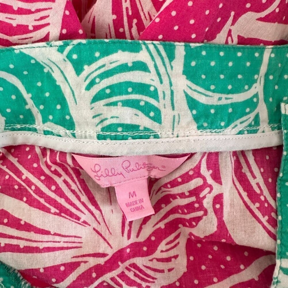 Lilly Pulitzer Seashell Coverup, Pink/Teal Womens Size M - Thumbnail 6