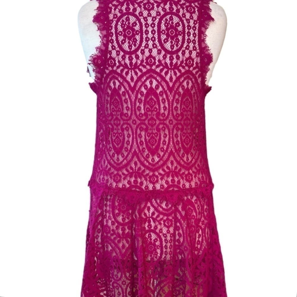 FREE People Size XS Cover up Dress Lace Sleeveless Boho Festival Beachy - Thumbnail 7