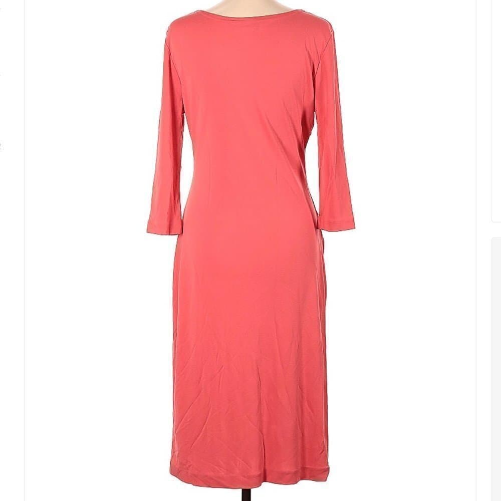 BLOOMINGDALE'S Pink 3/4 Sleeve Dress Size M - Thumbnail 2