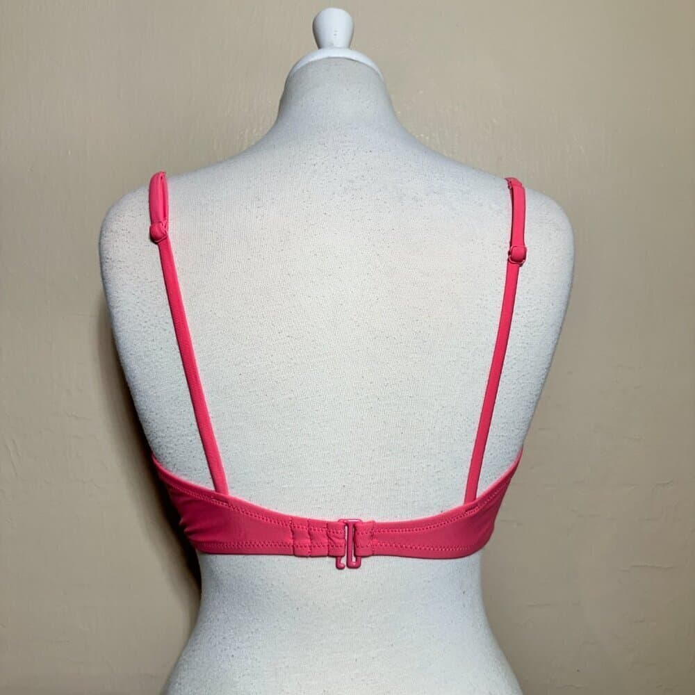 Old Navy Pink Daylily Gathered Keyhole Bikini Top NWOT - Thumbnail 5