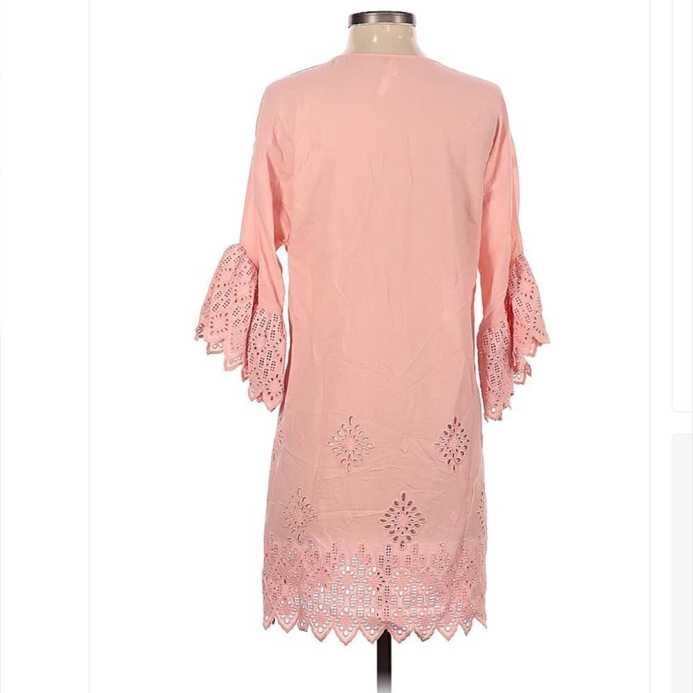 Seafolly Pink Eyelet Size S Dawn To Dusk Broderick Cover Up - Thumbnail 4