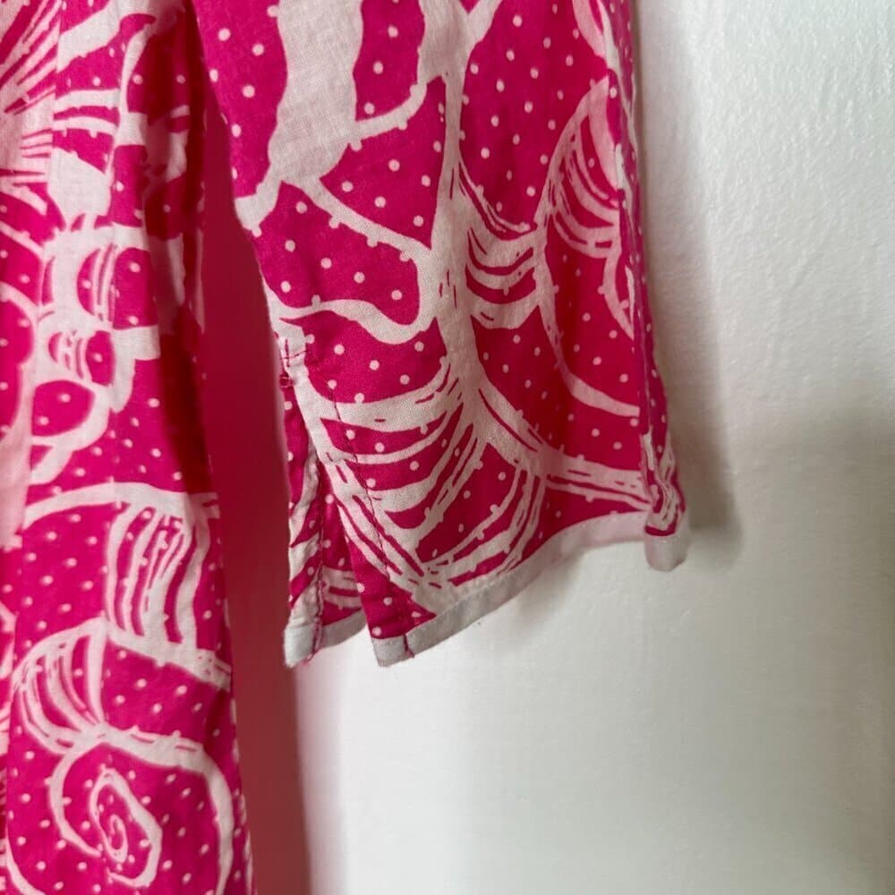 Lilly Pulitzer Seashell Coverup, Pink/Teal Womens Size M - Thumbnail 3