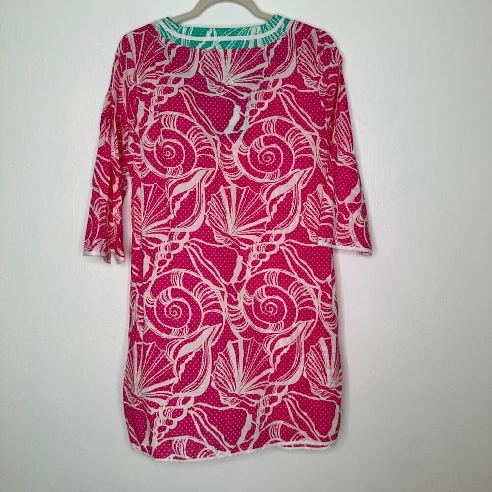 Lilly Pulitzer Seashell Coverup, Pink/Teal Womens Size M - Thumbnail 5