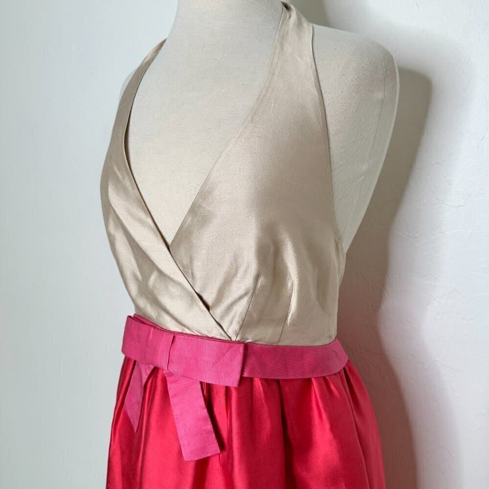 Kate Spade NY Silk Blend Eileen Halter Dress Sz 8 - Thumbnail 3