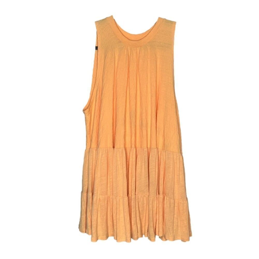 FREE People Orange Right On Time Tiered Tie-Back Sleeveless Tunic Top XS - Thumbnail 3