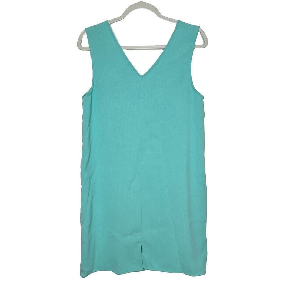 Everly Green V-Neck Office Work Beachy Sleeveless Dress Size M - Thumbnail 3