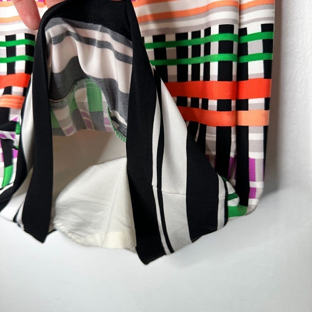 Eliza J Striped Multicolor 3/4 Sleeve Shift Dress Size 6P - Thumbnail 6