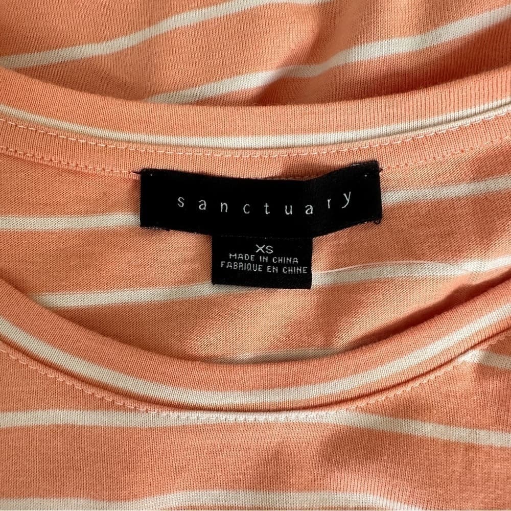 SANCTUARY Size XS T-Shirt Dress Short Sleeve Preppy Coastal Cottagecore Beachy - Thumbnail 4