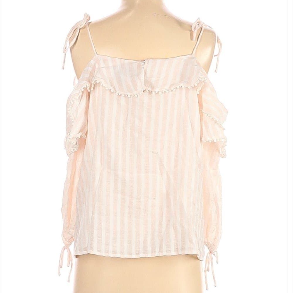 CECE Long Sleeve Cold Shoulder Blouse Size S - Thumbnail 2