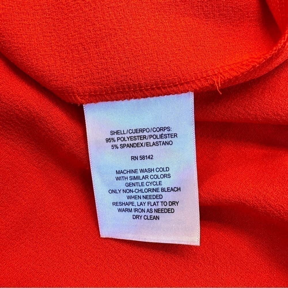LONDON Times Orange Ruffle Sleeve Dress Size 14 - Thumbnail 4