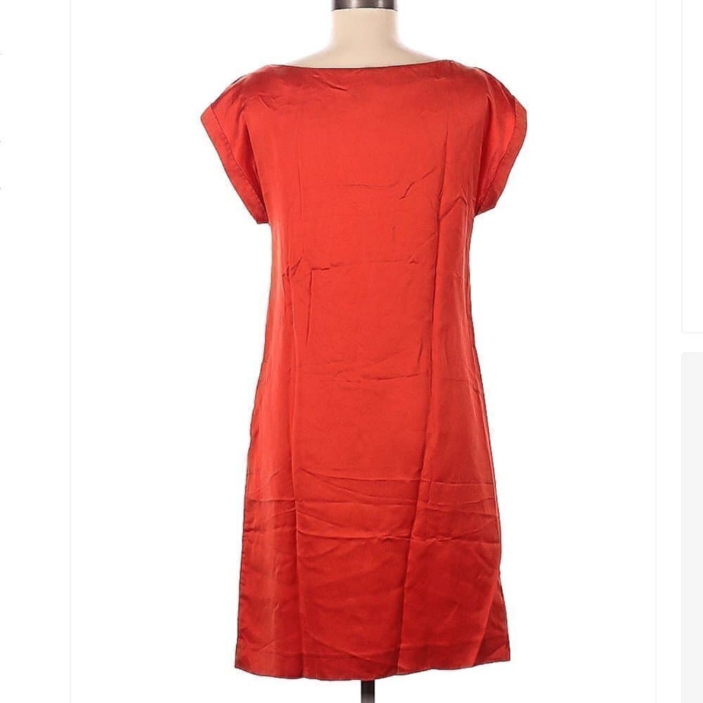 DIANE von Furstenberg Exclusively for Neiman Marcus Silky Orange Dress Size 8 - Thumbnail 2