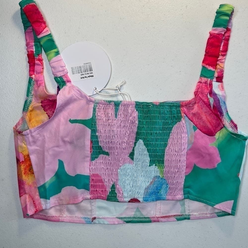 Princess Polly MIKAYLE TOP MULTI Crop Floral Festival Summer Party Top NEW - Thumbnail 6