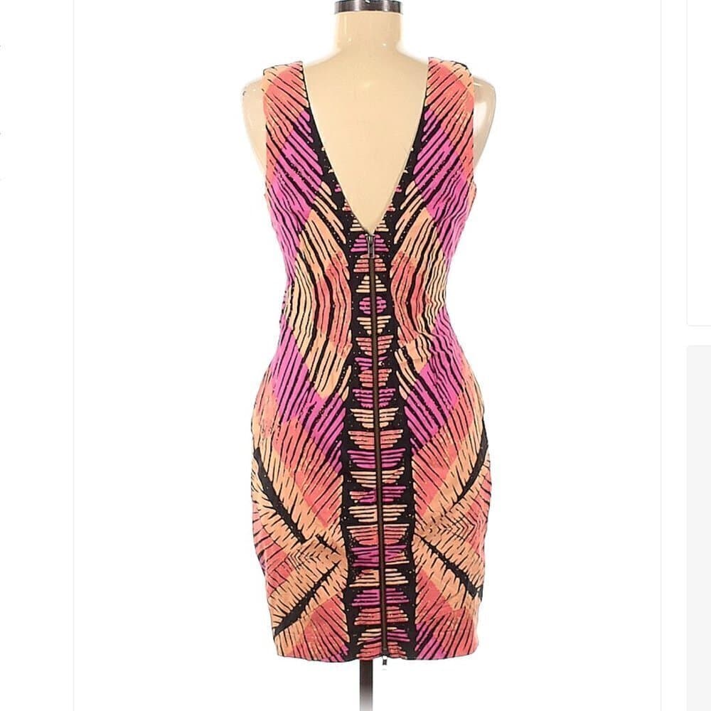 TRACY Reese Sleeveless Pink & Orange Party Dress Size 8 - Thumbnail 2