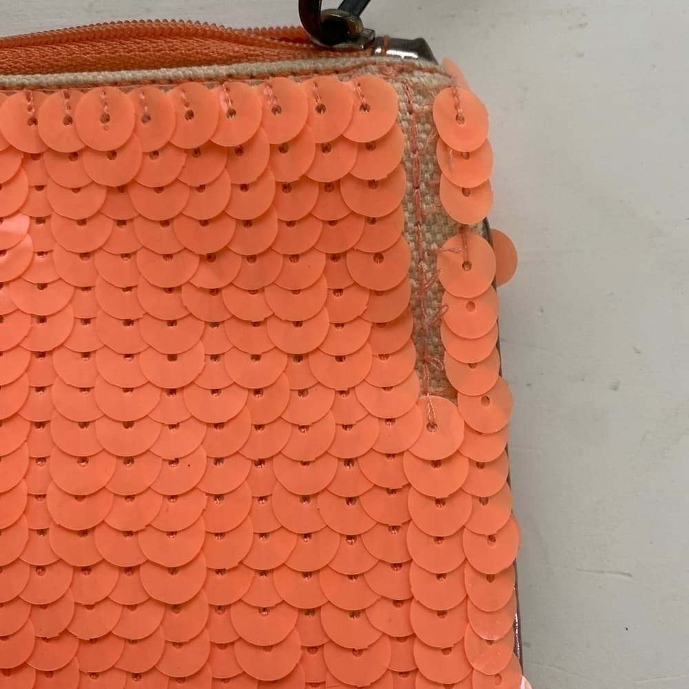 Loft Ann Taylor Orange & Tan Wristlet - Thumbnail 4