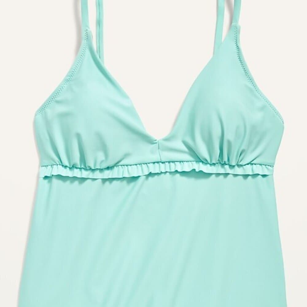 Old Navy V-Neck Ruffle-Trimmed Tankini Swim Top NWOT - Thumbnail 2